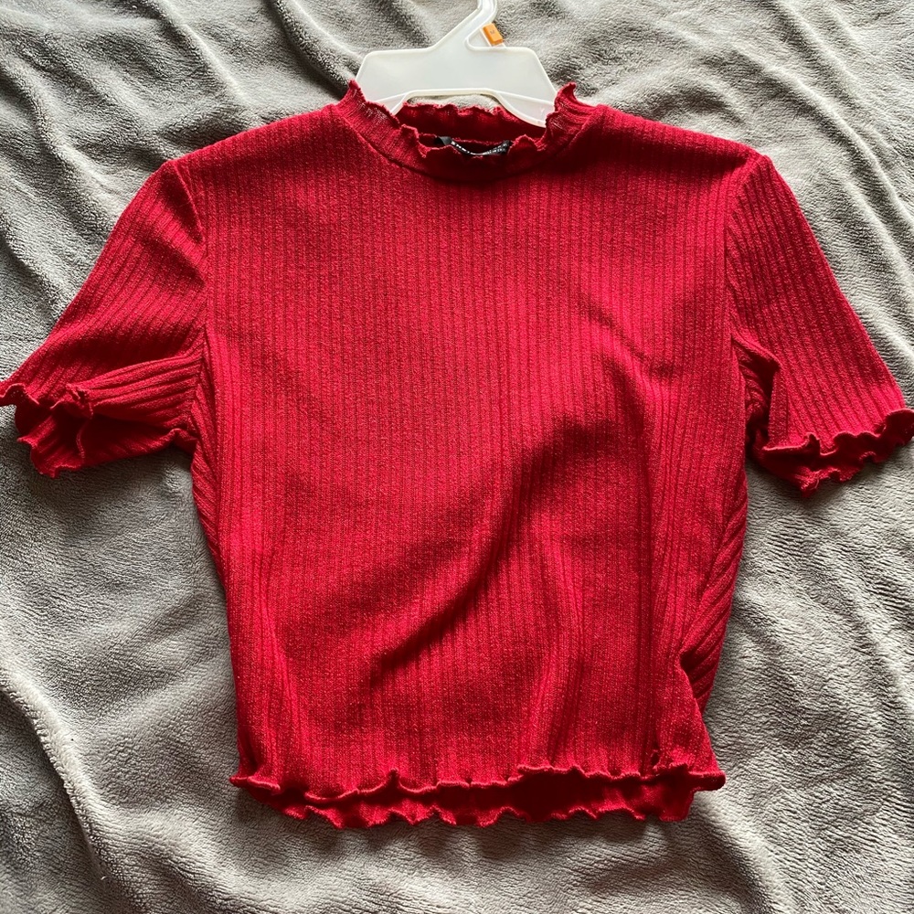 Red SHEIN crop top
